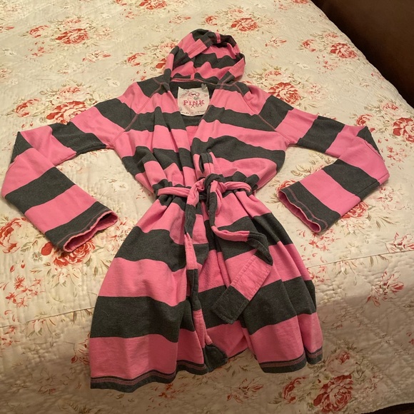 PINK Victoria's Secret Other - VICTORIA’S SECRET PINK HOODED ROBE BATHROBE XS/S